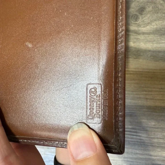 Vintage Dooney & Bourke Wallet Black Tan Checkbook - Picture 4 of 15